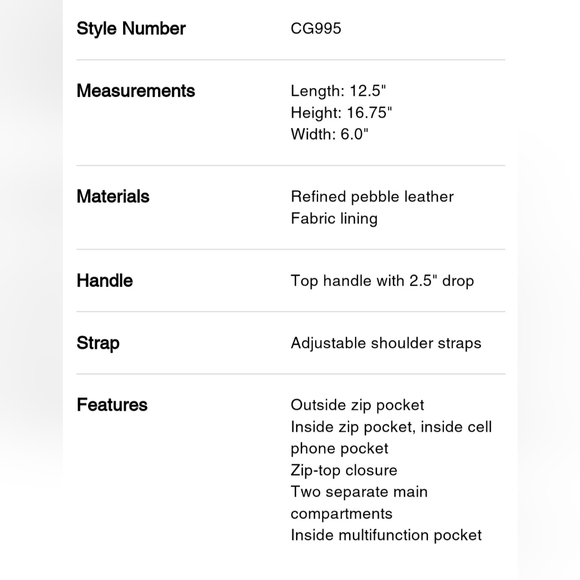 Coach West Backpack w/ Coach Stripe CG995 *NWT* - Picture 5 of 10